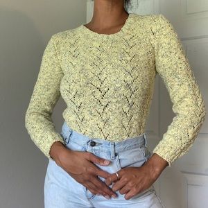 Vintage sweater yellow pastels